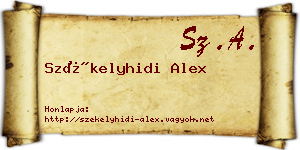Székelyhidi Alex névjegykártya