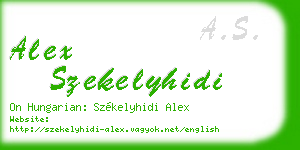 alex szekelyhidi business card